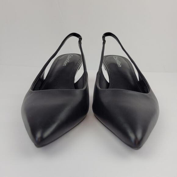 Calvin Klein Dainty2 Slingback Pointy Toe Pumps Black Size 8 - Picture 4 of 12